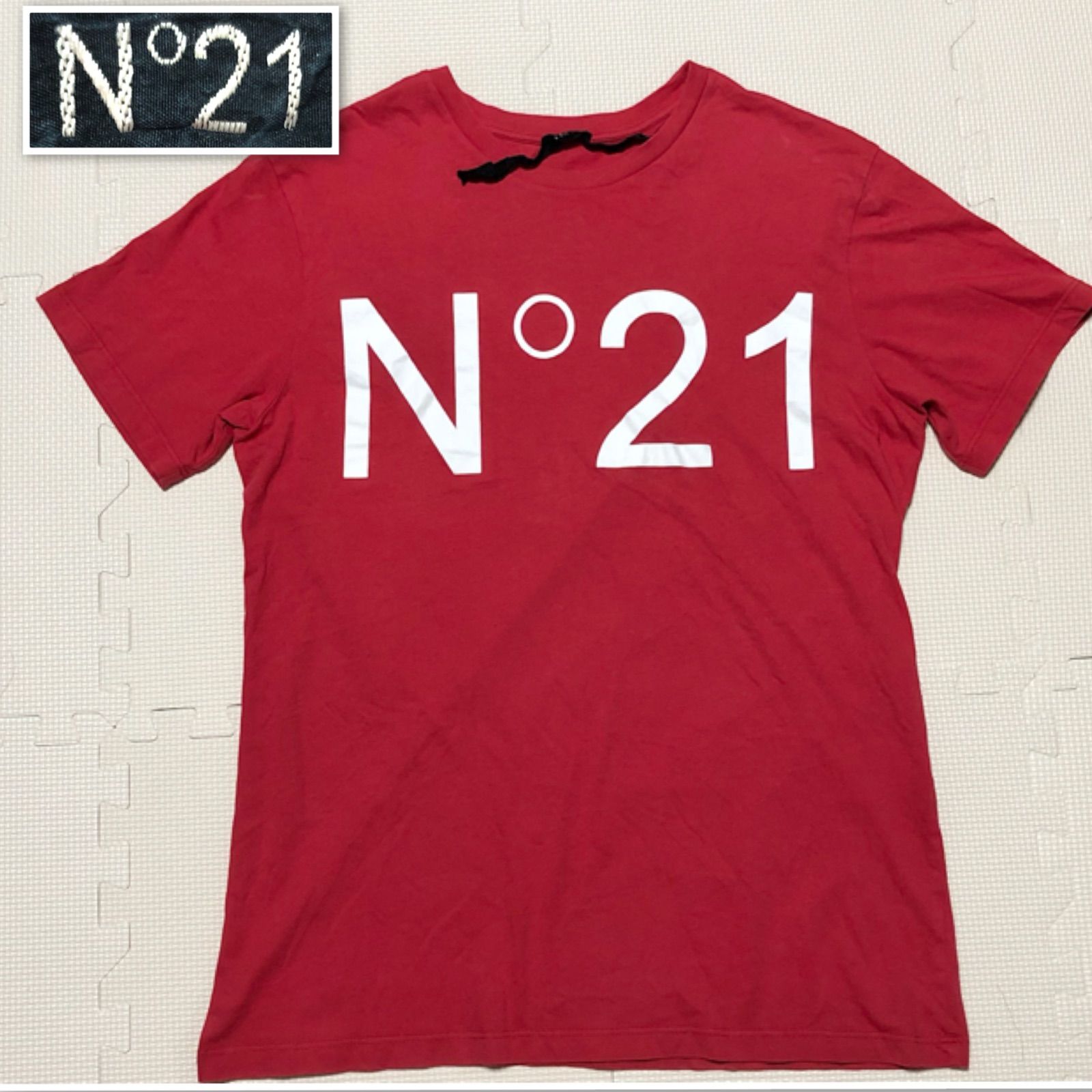□美品□N°21 ヌメロヴェントゥーノ ロゴTシャツ 半袖 sizeS 