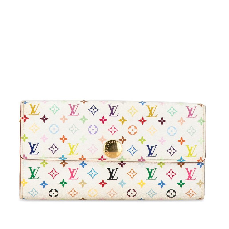 LOUIS VUITTON◇ポルト・モネ・プラ_モノグラム・マルチカラー_マルチ