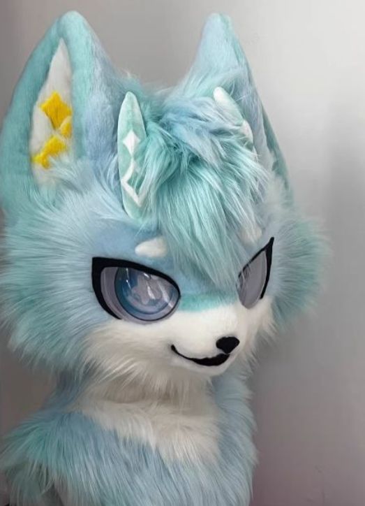 サンにゃ　ケモノ　着ぐるみ　水色 着ぐるみ ケモノ オオカミ