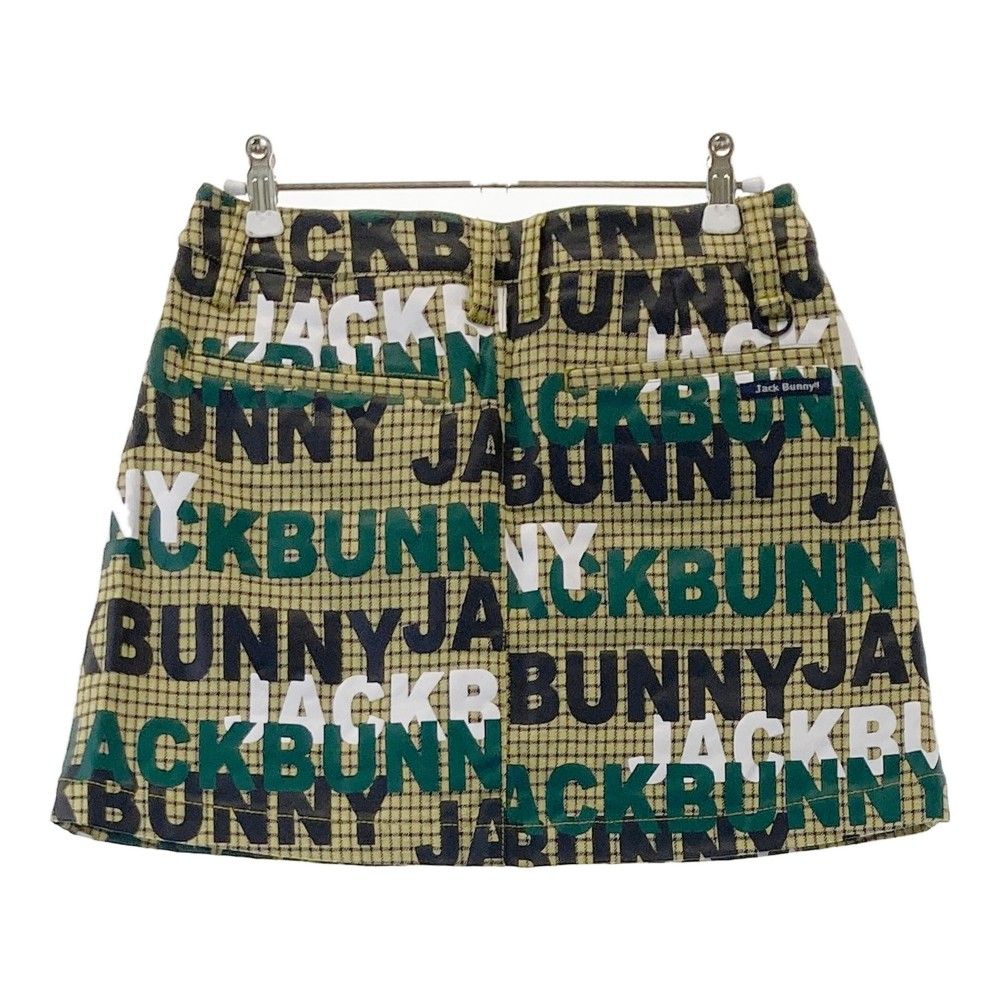 サイズ：1 JACK BUNNY ジャックバニー  インナー付きスカート 総柄 イエロー系 [240101415881] ゴルフウェア レディース ストスト サイズ：1 JACK BUNNY ジャックバニー インナー付きスカート 総