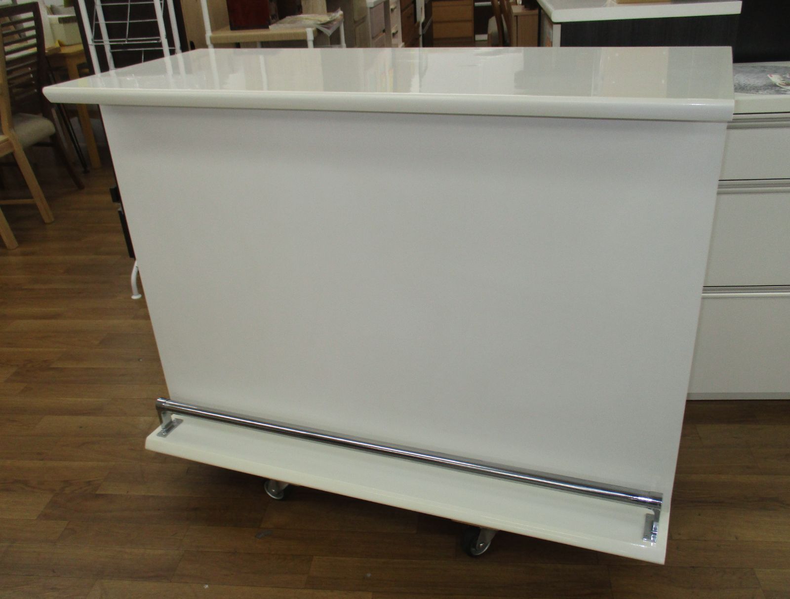 R071 NITORI ニトリ バーカウンター、収納付き 幅120cm Used・キレイ