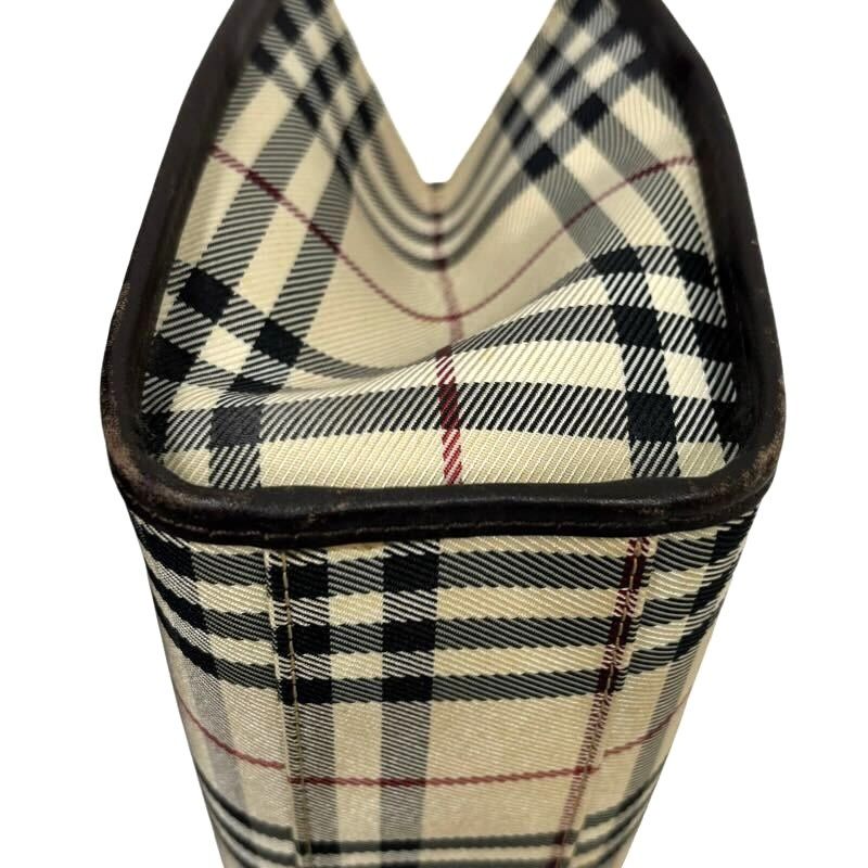 バーバリー ノバチェック ナイロン レザー ハンドバッグ バーバリー ノバチェック ハンドバッグ Burberry ナイロン
