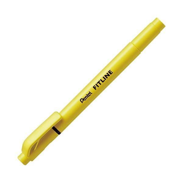 （まとめ） ぺんてる フィットライン イエロー SLW11-G〔&times;50セット〕