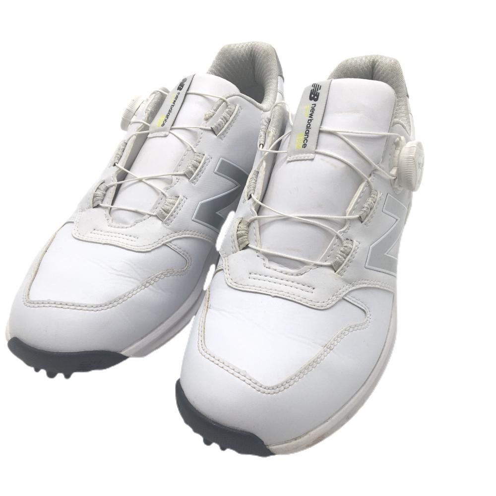 ニューバランス ゴルフシューズ 白×イエロー UGBS996W BOA ダイヤル式 スパイクレス メンズ 25.5 ゴルフウェア New Balance