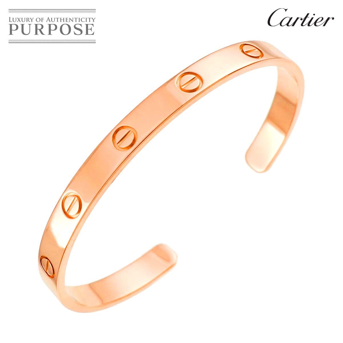カルティエ ラブ ブレス 18 オープン K18 PG 750 ブレスレット バングル Love Bracelet 90274807