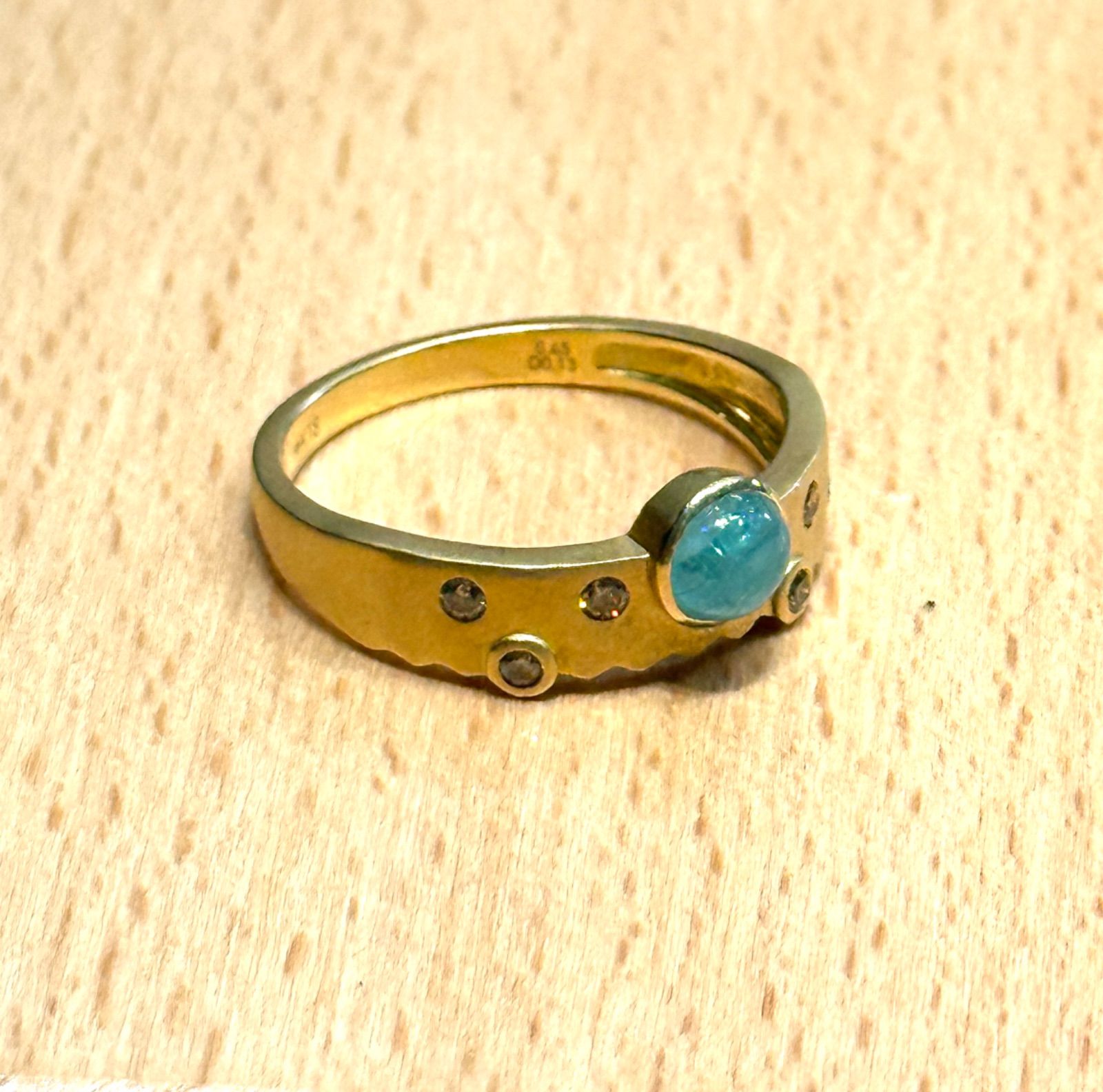 GSTV K18 パライバトルマリン0.45ct ダイヤ0.13ct リング - メルカリ 