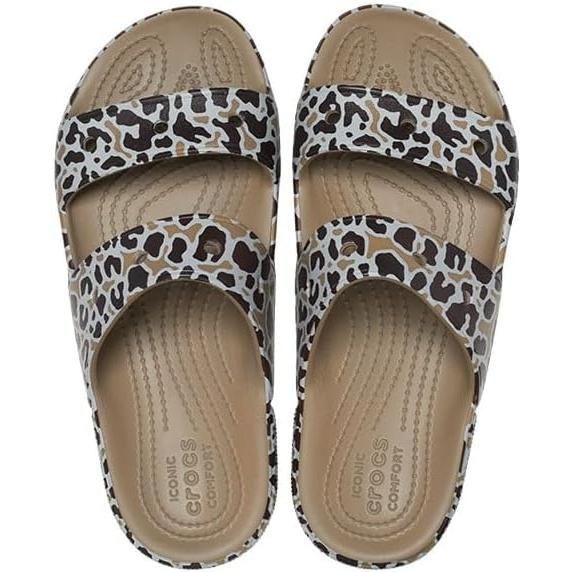 ドライバー クロックス(crocs) クラシック アニマルプリント サンダル