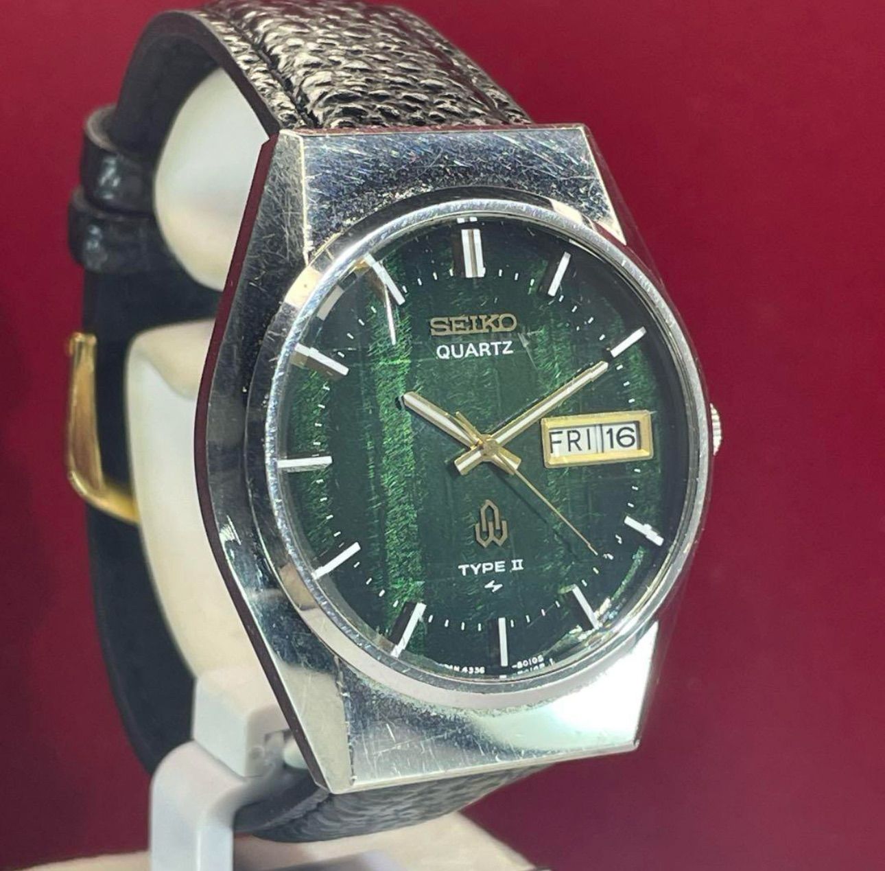 美品 70s SEIKO TYPE Ⅱ クォーツ 電池交換済 日本製 腕時計