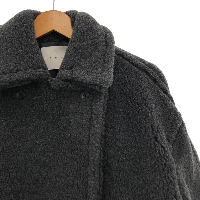 CINOH / チノ | CI BOA COCOON COAT ボアコート | 38 | グレー