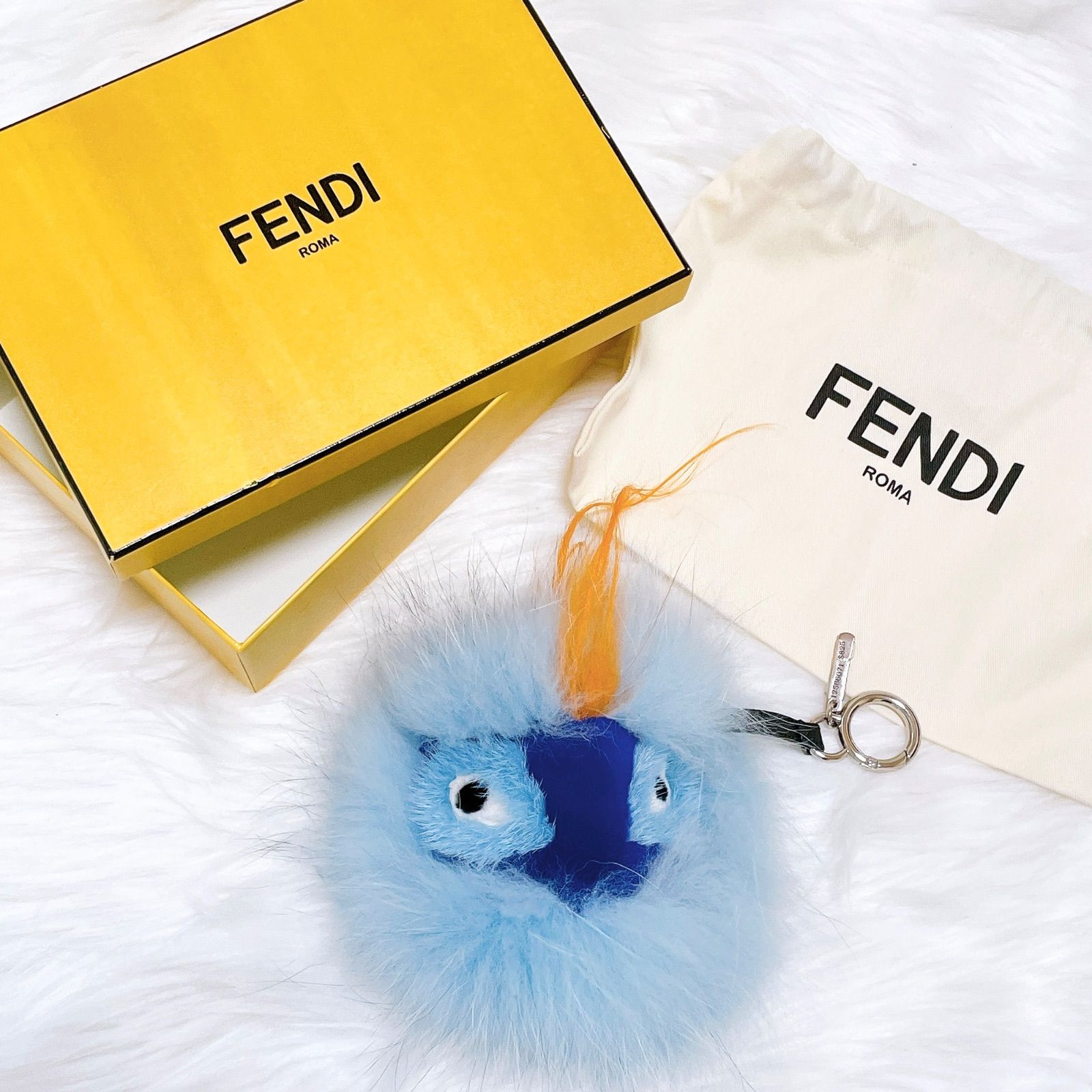 FENDI モンスター バック バグズ チャーム 箱あり ブルー - メルカリ