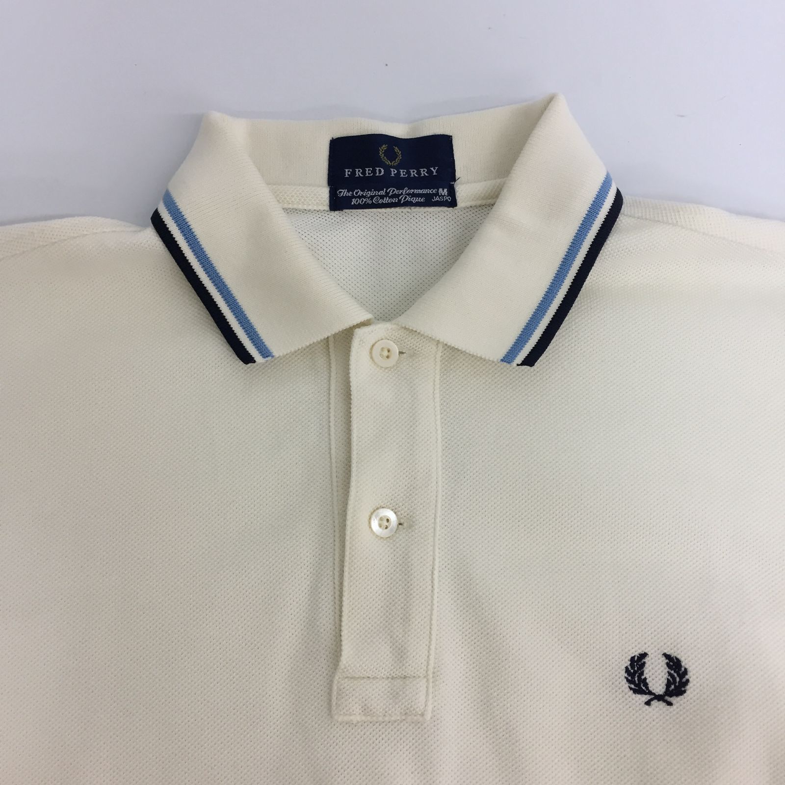 FRED PERRY フレッドペリー ロゴ刺繍 ポロシャツ Mサイズ