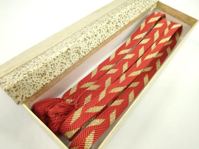 平和屋本店□極上 有職組紐道明 帯締め 笹浪組 江戸紫 金糸 宮内庁御用