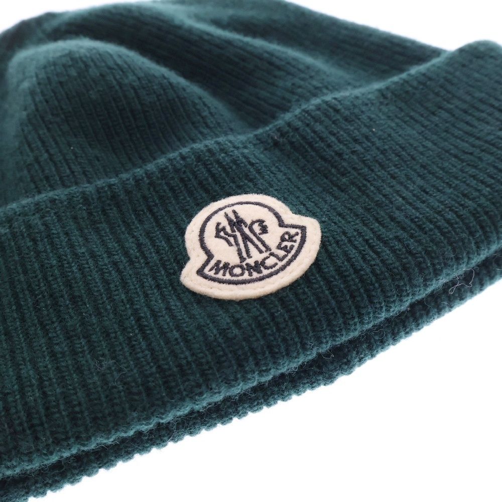 MONCLER モンクレール 22AW ×fragment design FRGMT フラグメント ロゴ刺繍 ニット帽 ビーニー グリーン H209U3B00002 M1115 MONCLER (モンクレール) 22AW ×fragment design FRGMT フラグメント