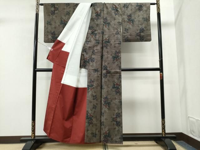 平和屋着物○本場大島紬 9マルキ 枝花文 正絹 逸品 CAAS7137yc - メルカリ