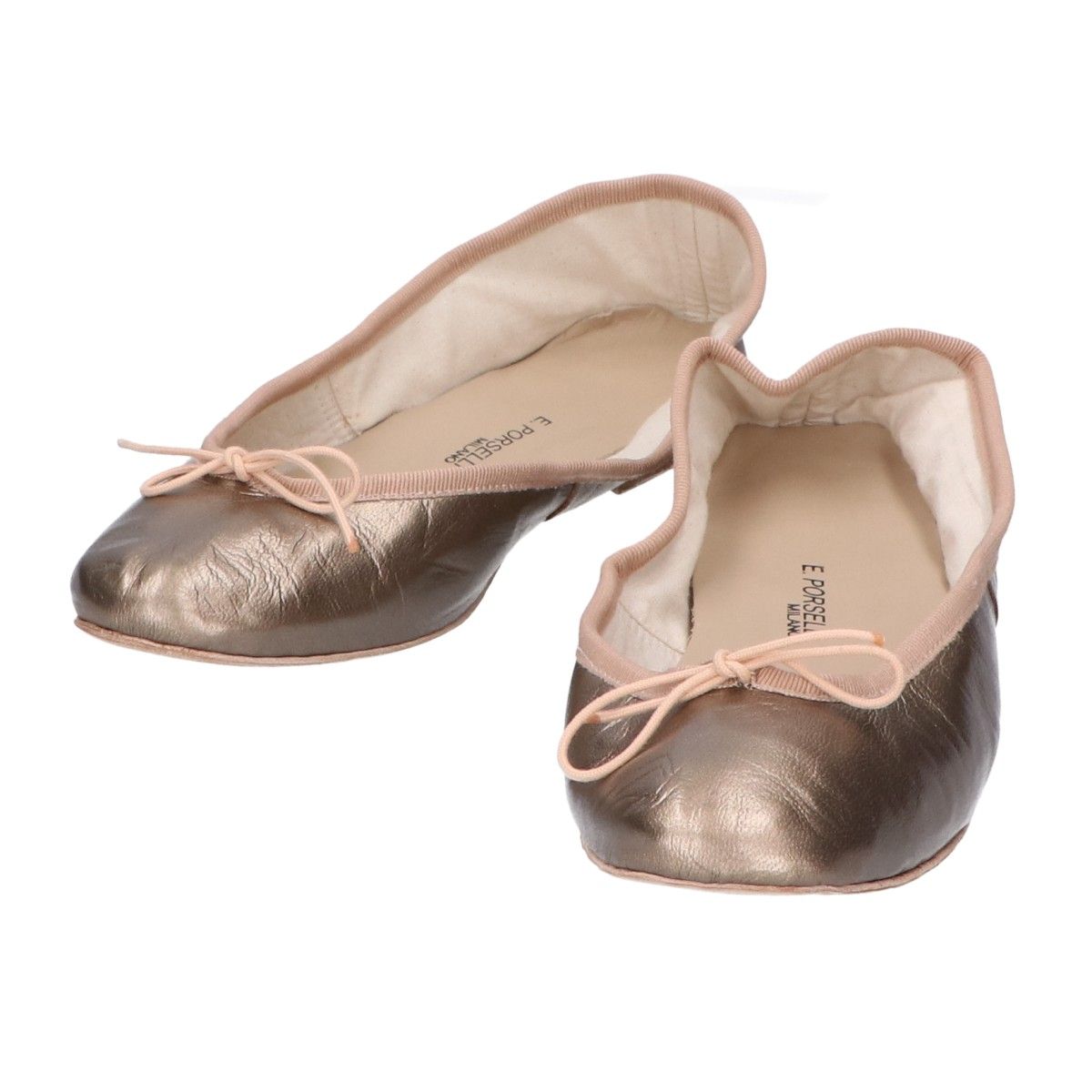 PORSELLI ポルセリ ゴールド バレエシューズ 39 - メルカリ 