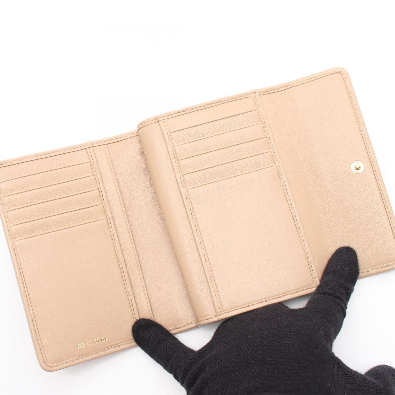 ミュウ ミュウ Miu Miu 三つ折り財布 マテラッセ 5ML2252FPPF0036  