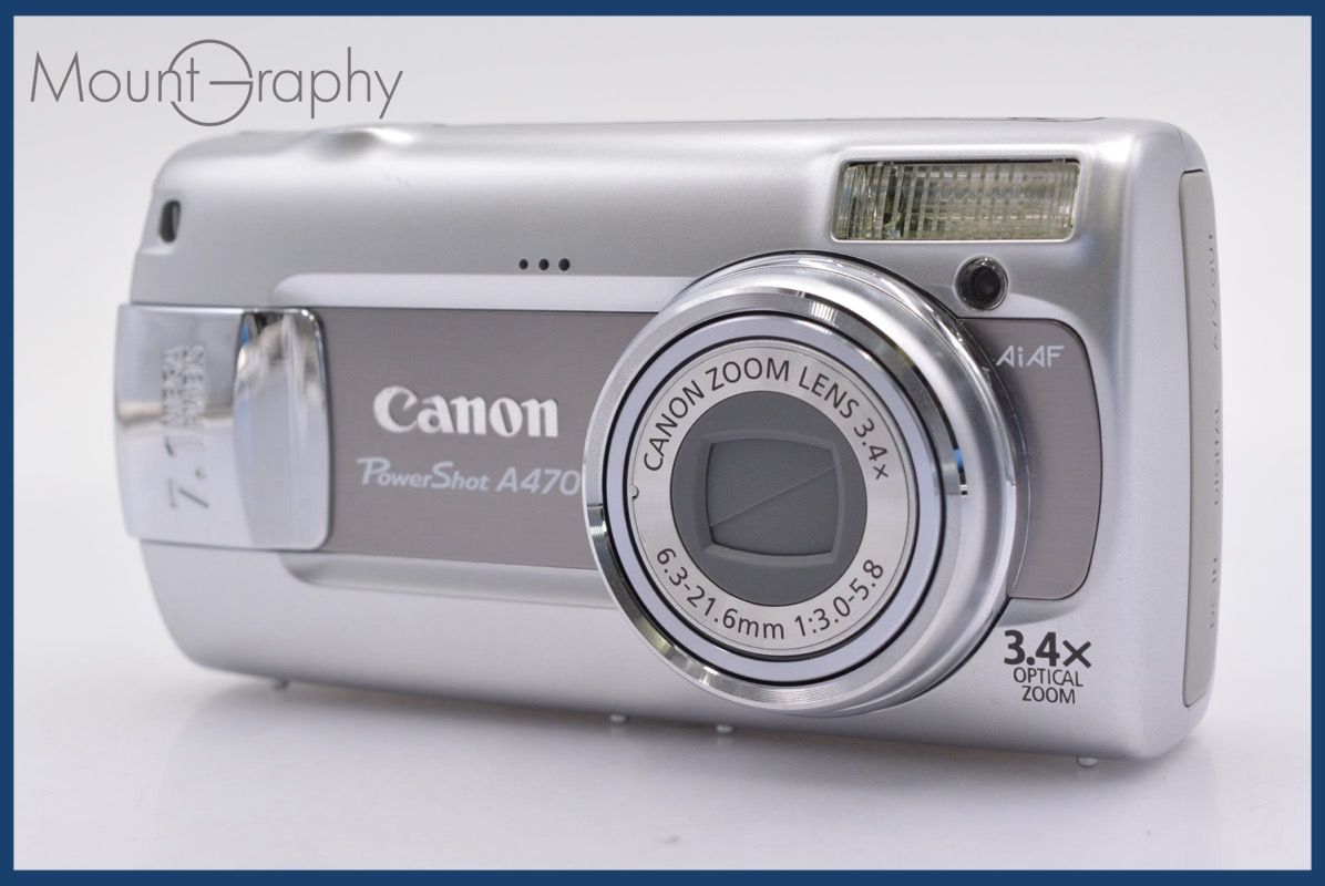 上 キヤノン Canon Power Shot A470 3.4x 単三電池仕様 完動 同梱可 yk2539