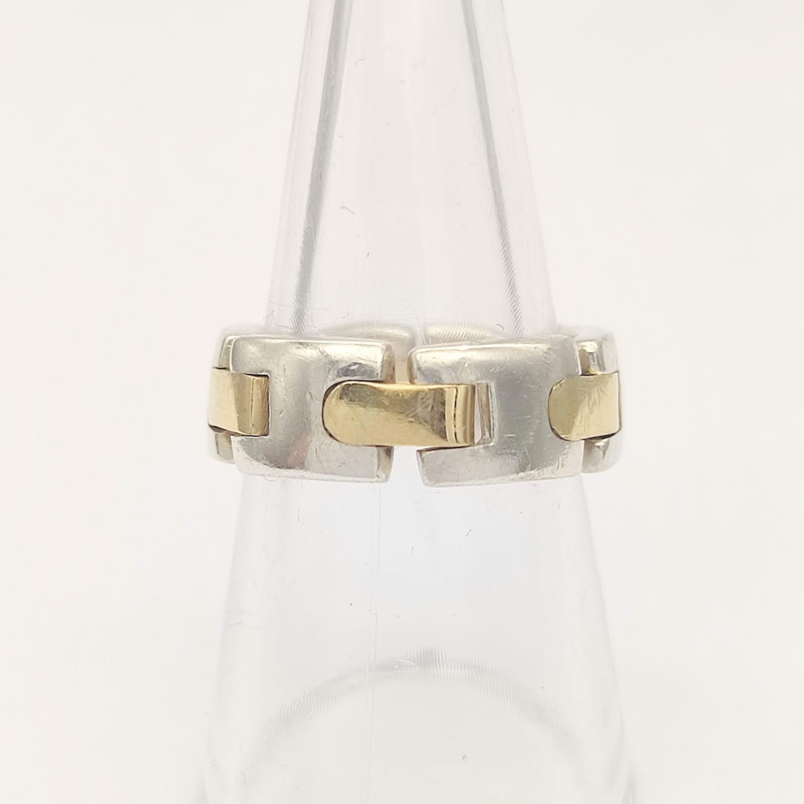 美品】Tiffany ティファニー Hリンク コンビ リング 750×シルバー925