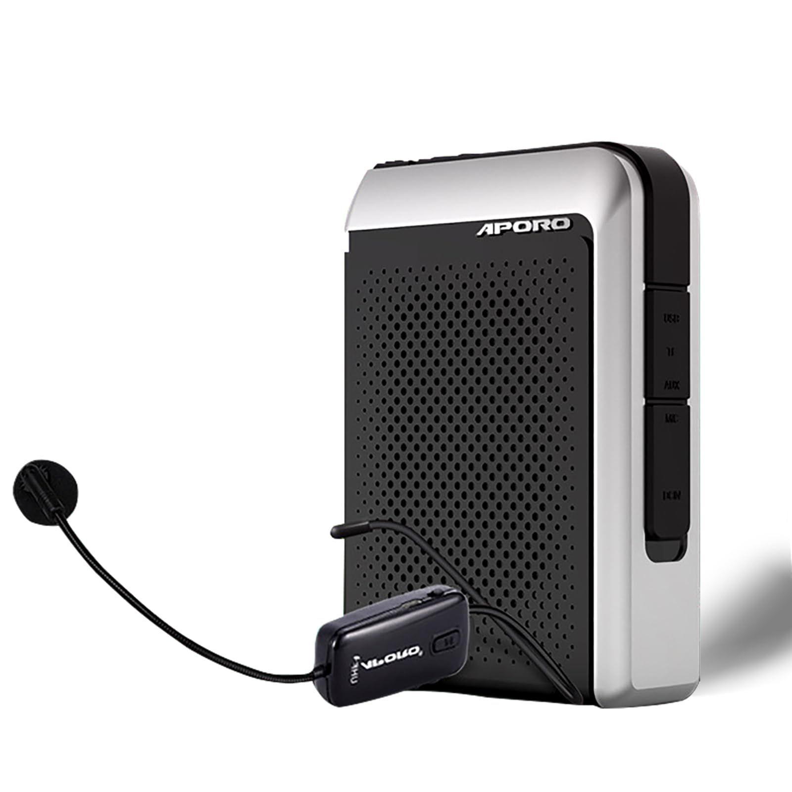 新品 拡声器 メガホン 30w 大音量 無線拡声器 ワイヤレスUHFマイク型 ポータブル拡声器 ワイヤレスマイク1本 充電式 スピーカーセット 拡声器 bluetooth5.0対応 USB microSD対応 拡声器ハンズフリー 