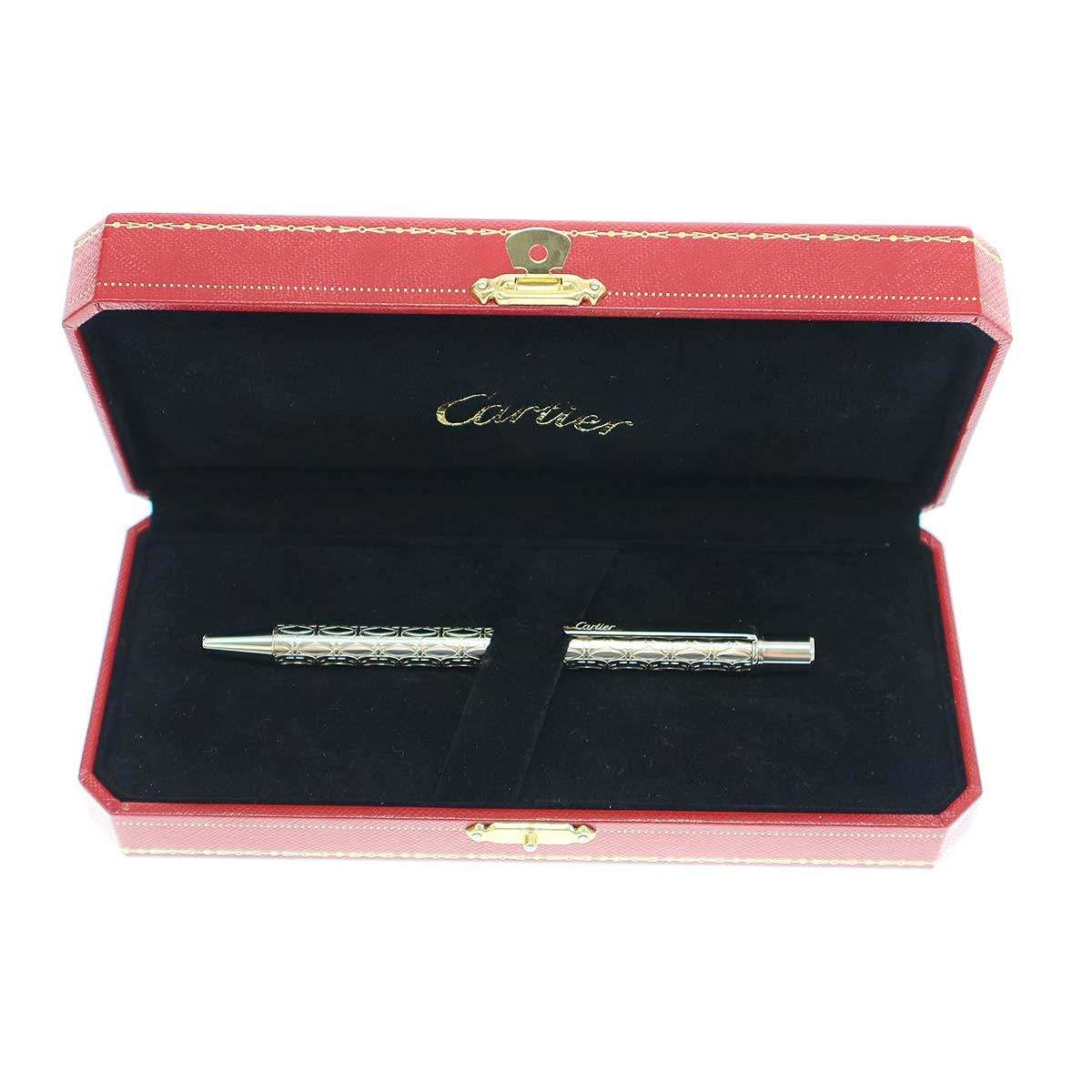 【美品】Cartier サントス ドゥ カルティエ 2C ボールペン シルバー Cartier - Cartier カルティエ サントス ドゥ カルティエ 2C