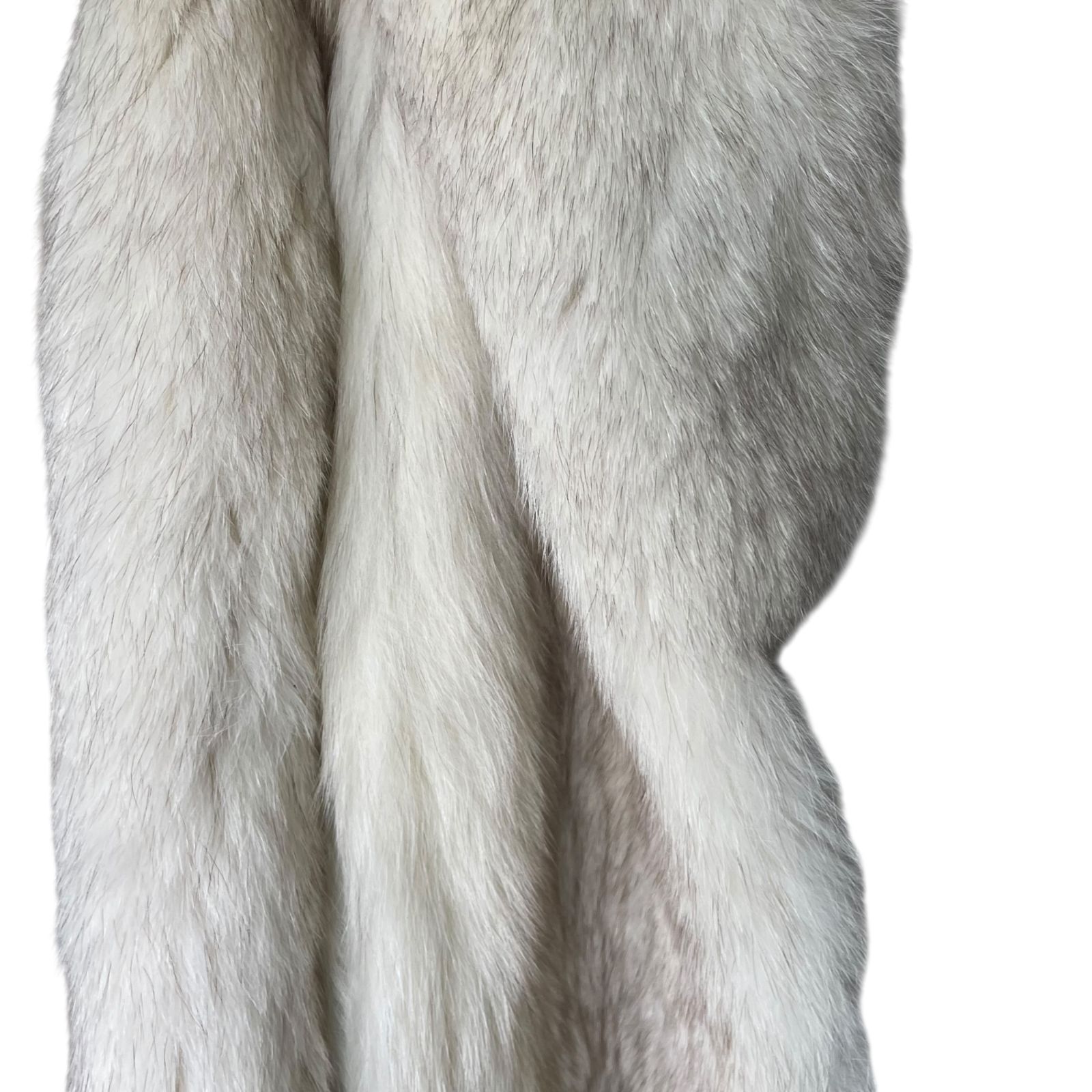 ○総丈77cm ブルーフォックス エンバ ファーコート Lサイズ相当