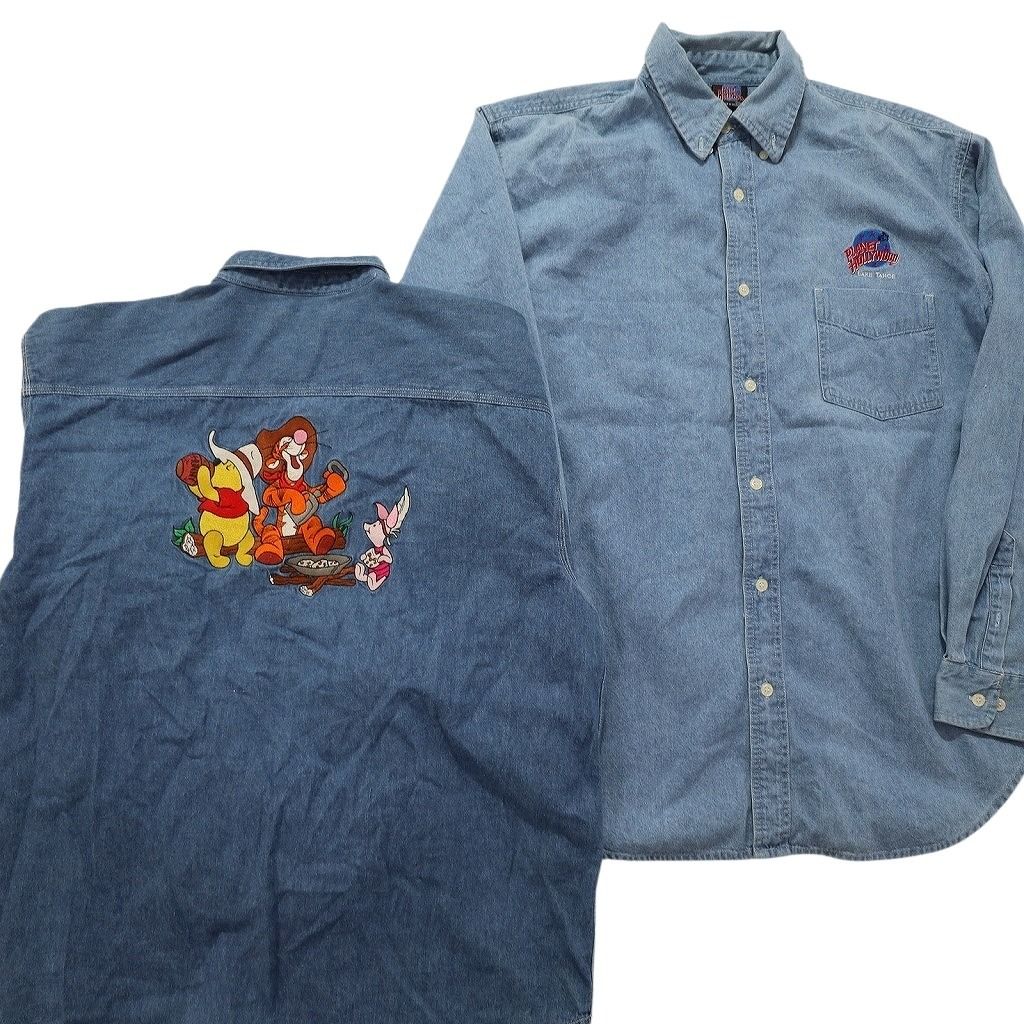 最安値，限定セール 古着卸 まとめ売り 企業ロゴ 長袖シャツ 6枚セット (メンズ S /M /L /XL ) コカ・コーラ ワタバーガー ディズニー 中古 古着 NB4308