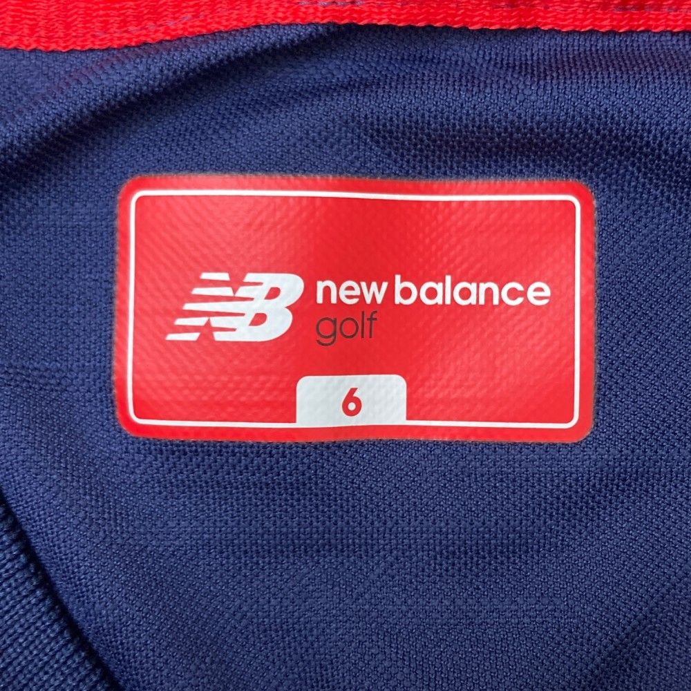 サイズ：6 NEW BALANCE GOLF ニューバランス  半袖ポロシャツ 総柄 ネイビー系 [240101459690] ゴルフウェア メンズ ストスト NEW BALANCE GOLF ニューバランス 半袖ポロシャツ ネイビー系