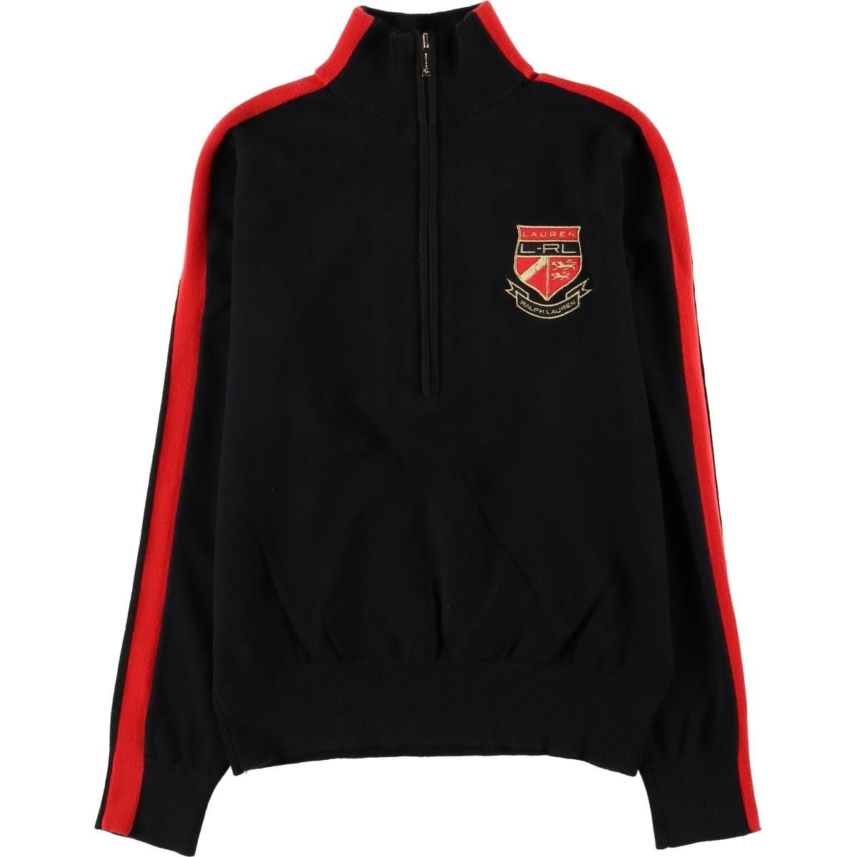 古着 ラルフローレン Ralph Lauren LAUREN ACTIVE コットンニットハーフジップセーター レディースL相当|eaa583170