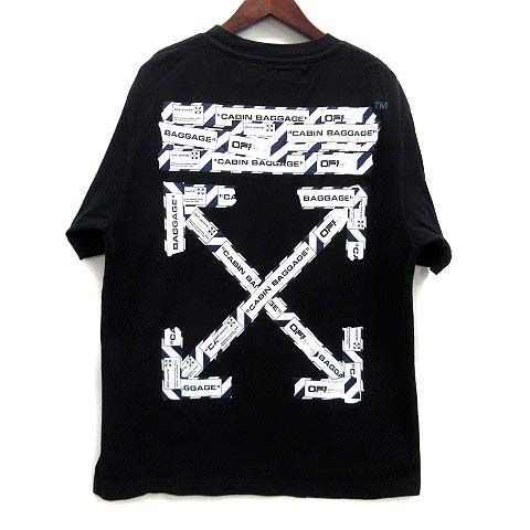 Off-White - 新品未使用品 OFF-WHITE オフホワイト エアポートテープ TEE 半袖Tシャツ ブラック サイズXS OMAA027S201850 中古 4c071926 新品未使用品 OFF-WHITE オフホワイト エアポートテープ TEE