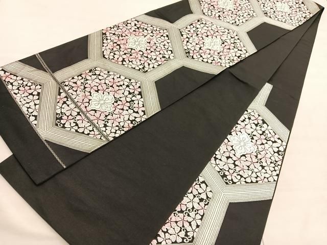 平和屋着物◎中国三大刺繍 総刺繍 スワトウ相良刺繍 太鼓柄袋帯 紬地