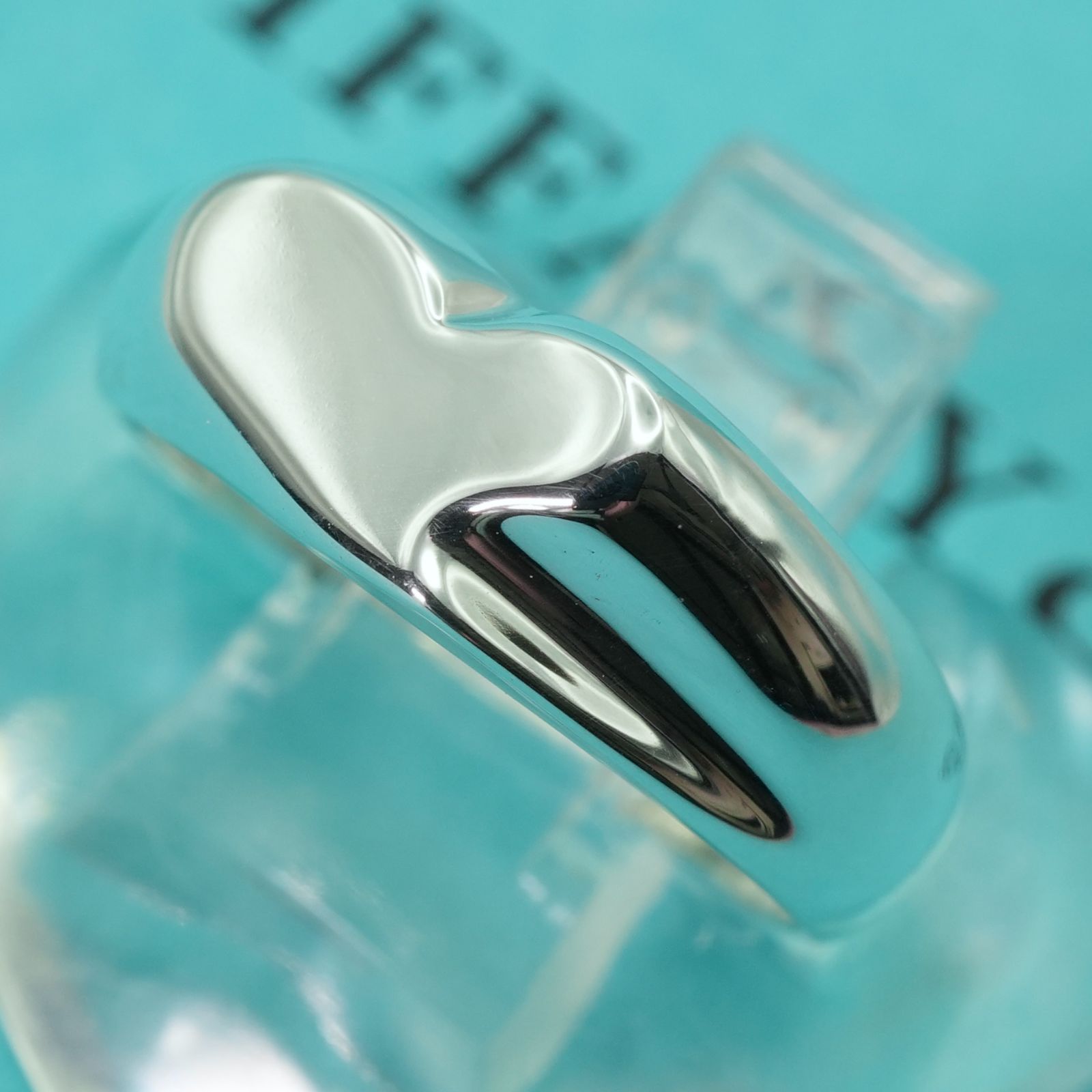 極美品11.5号 ティファニー カーブド ハート シグネット リング25-165