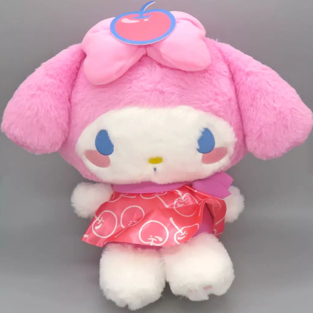 中古】ぬいぐるみ マイメロディ フルーツポンチ柄おすわりドール