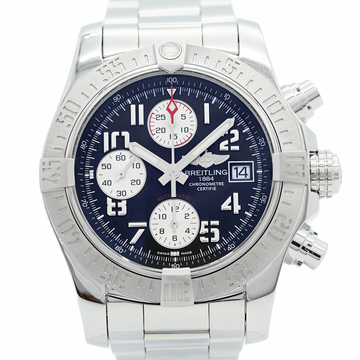 5wwm0208 ブライトリング アベンジャー A13381 黒文字盤 腕時計 メンズ