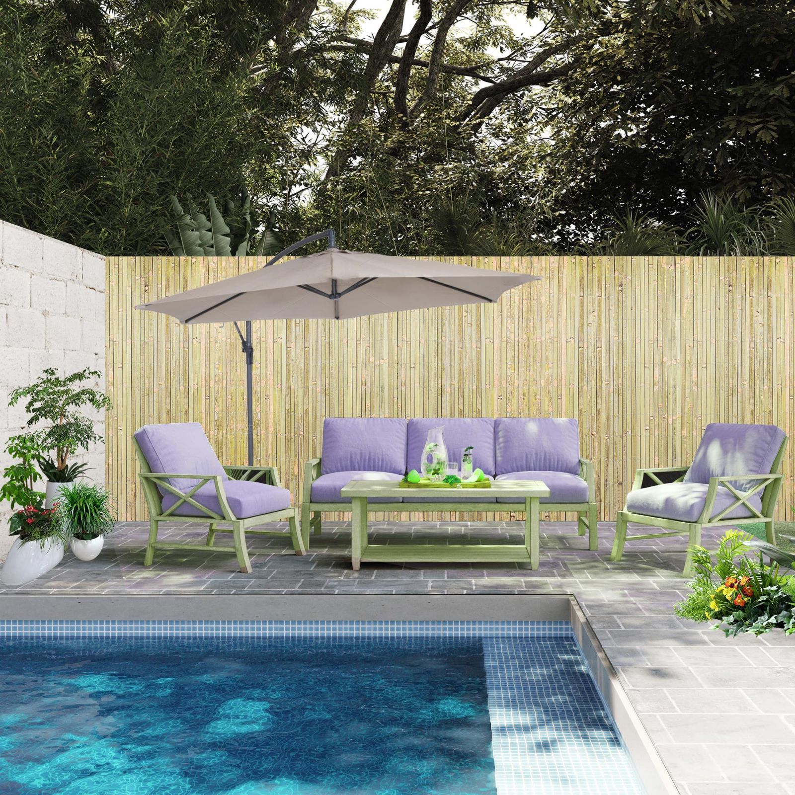 竹フェンス 天然竹製 DIY 長さ400㎝ 庭作り竹柵 x 目隠しフェンス ガーデンフェンス 高さ150cm ベランダ柵 竹製スラットフェンス 竹垣 USTAUSTRALIA_COM_AU