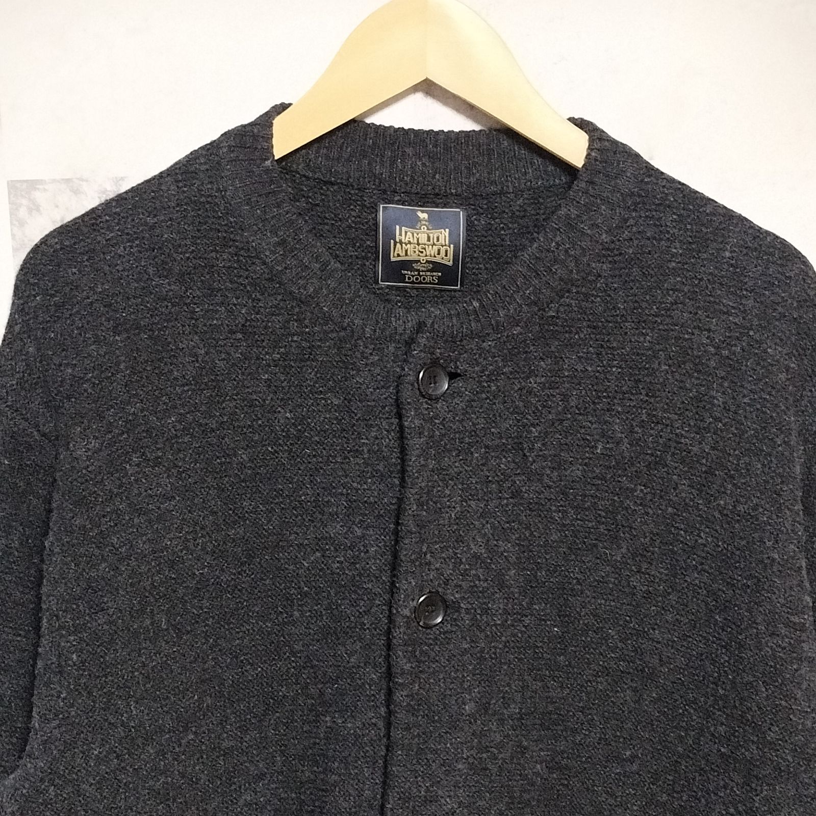 URBAN RESEARCH DOORS × HAMILTON 23AWモデル ラムウールカーディガン