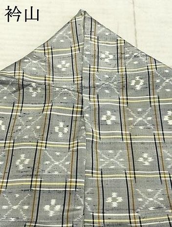 平和屋着物▽本場琉球絣　単衣　色紙花文　正絹　逸品　AAAZ9415fy 平和屋着物▽本場琉球絣 単衣 色紙花文 正絹 逸品 AAAZ9415fy