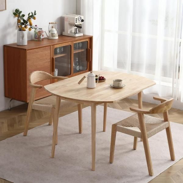 一般家庭用 伸長式ダイニングテーブル 折りたたみダイニングテーブル 円形 半円形 幅120 伸縮テーブル ダイニング 丸テーブル 円形テーブル 2-4人掛け テーブル単品 お早めにどうぞ！！