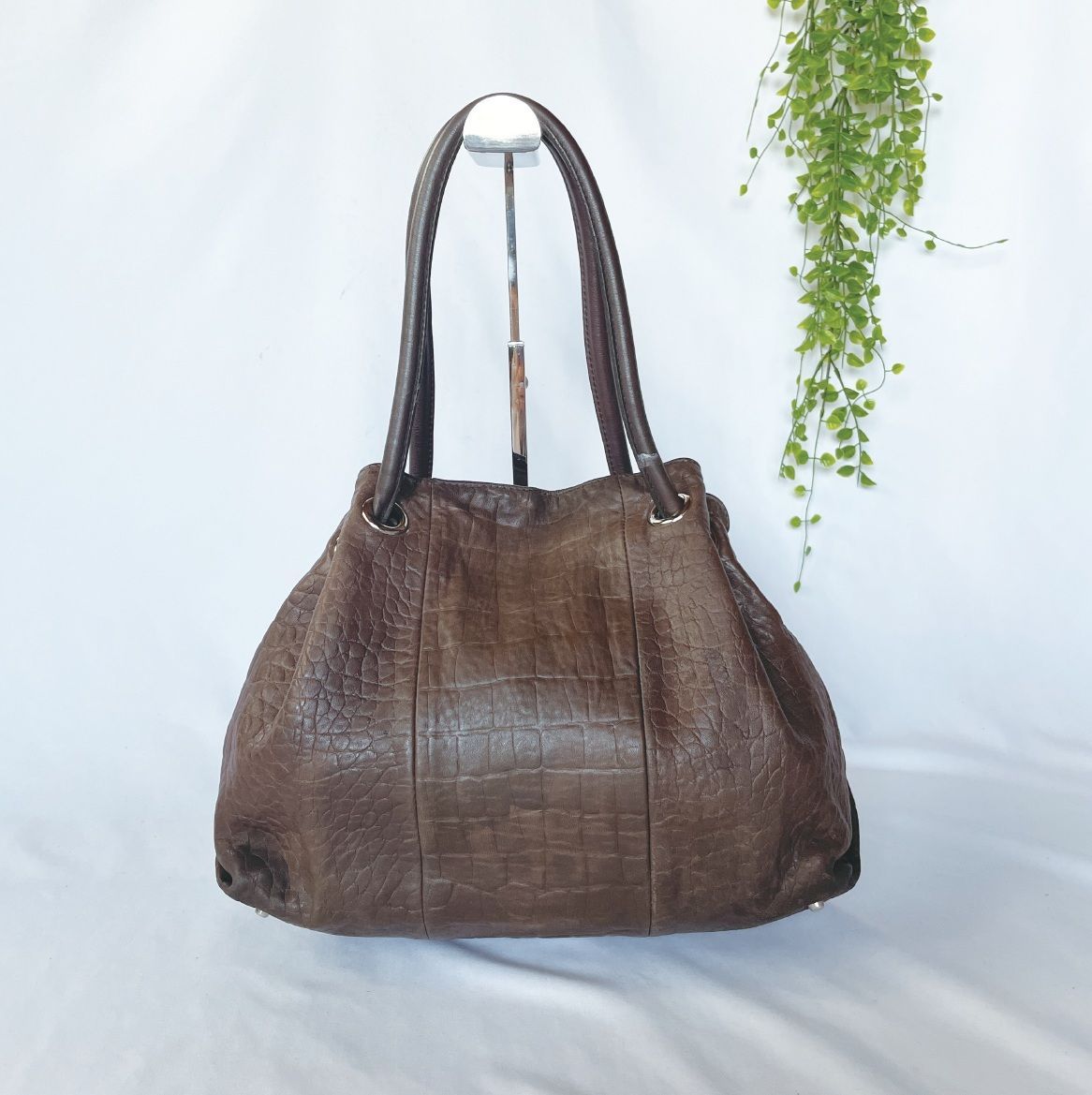 ✱FURLA（フルラ）✱レザー 巾着 トートバッグ（ブラウン）