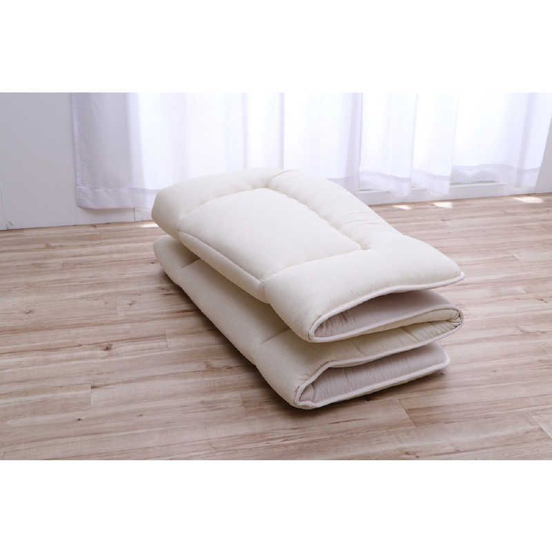 【 新品 未開封 】 イケヒコ 丸ごと洗える敷ふとん イリス (約120×210cm/ベージュ) 未使用 送料無料