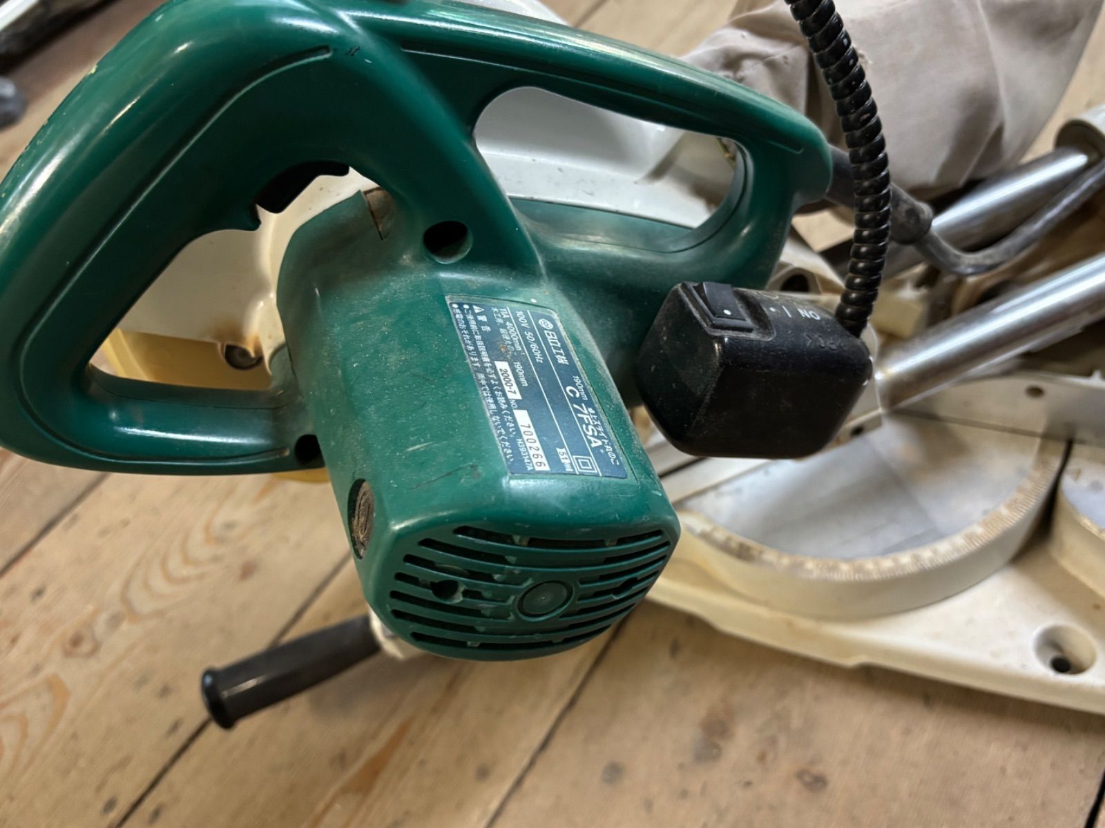 日立 HITACHI 190mm 卓上スライド丸のこ ライト照明装備 C7FSA 動作 済 HRDEVELOPMENT_JP