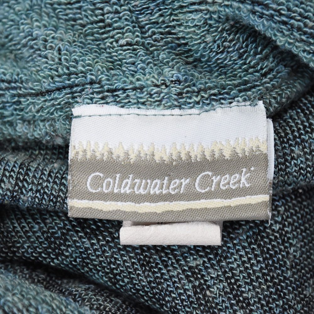 コールドウォーター クリーク Coldwater Creek タートルネック ニット セーター 総柄 長袖 グリーン XL レディース Coldwater Creek コールドウォータークリーク XL ハイネック
