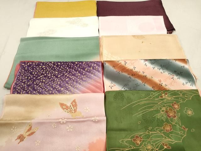 平和屋着物 和装小物 帯揚げ10枚セット 正絹 DAAV2514xg