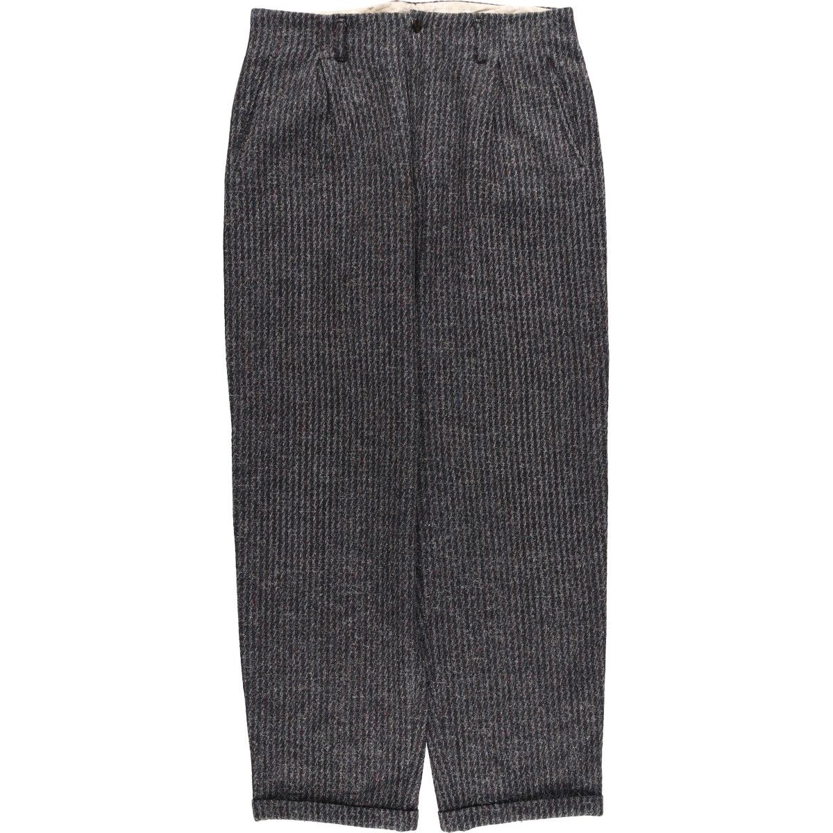 古着 70~80年代 RIORDA カラーネップ ワンタック ウールパンツ スラックス イタリア製 メンズw34相当 ヴィンテージ/eaa506046