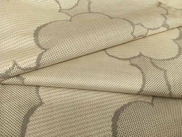 平和屋着物●上質な紬 舞花文 正絹 AABB6322zg