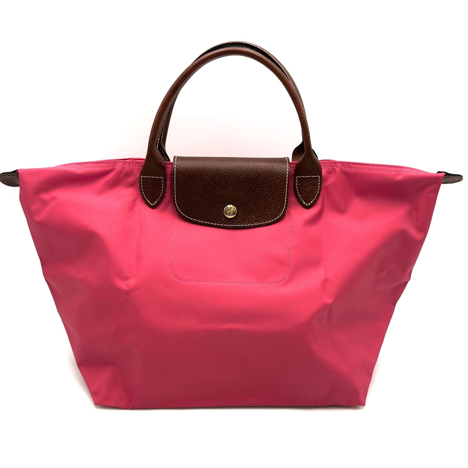 極美品】LONGCHAMP ロンシャン M トップハンドルバッグ ピンク 正規品  