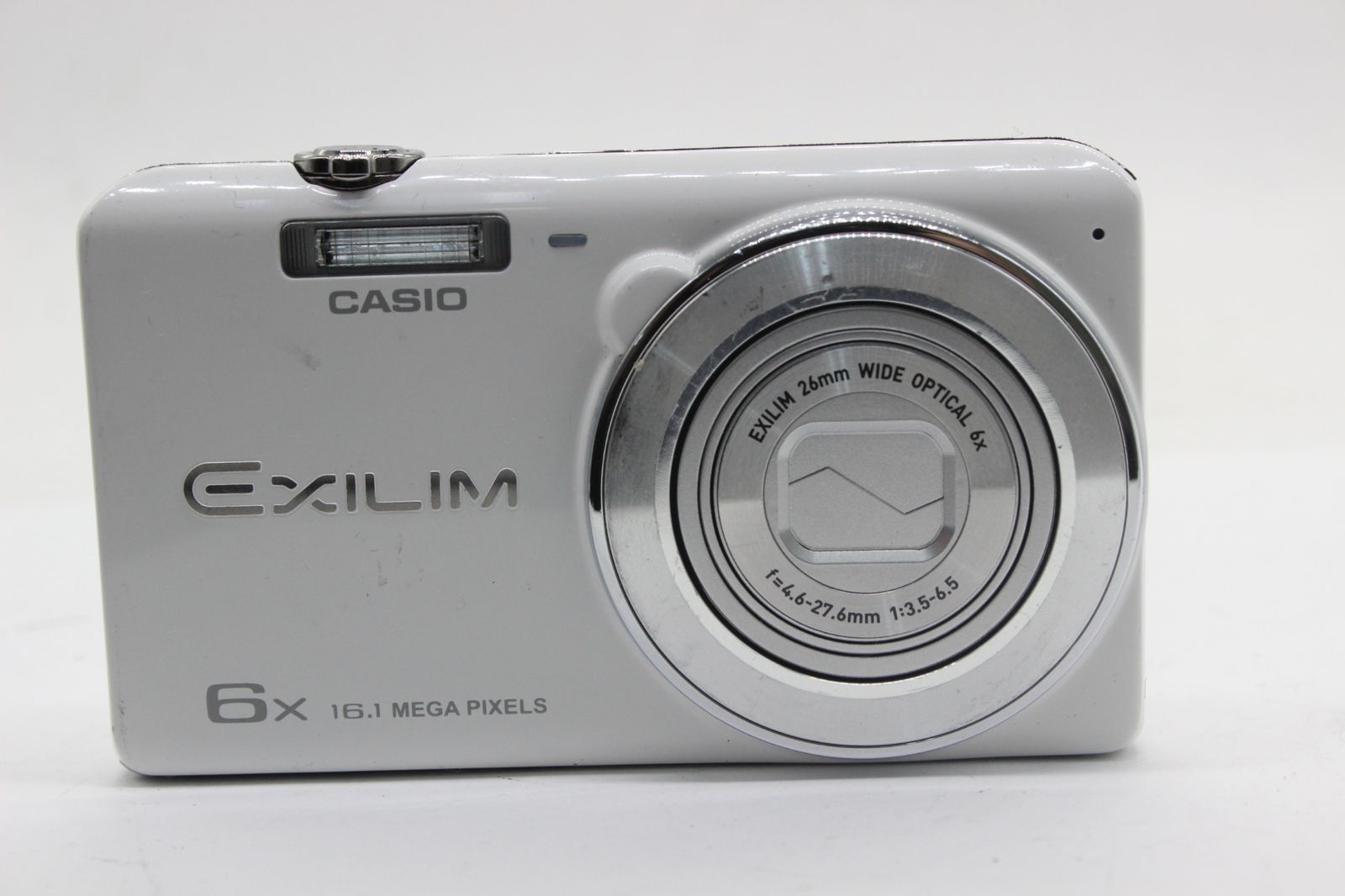 返品保証】 カシオ Casio Exilim EX-ZS25 ホワイト 6x バッテリー付き 