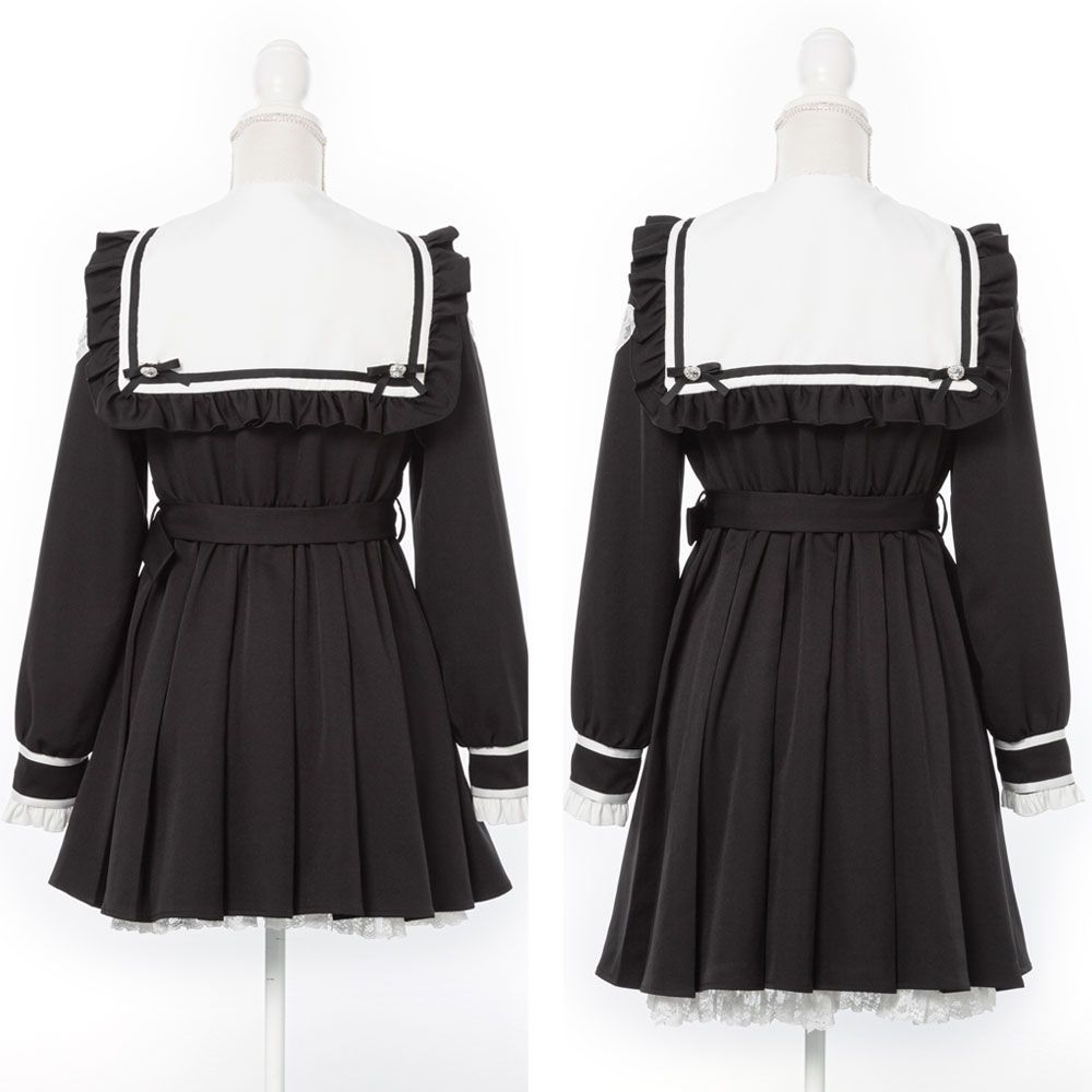 夢展望 dearmylove 半袖セーラーワンピース 膝上L ノエミー 新品 夢展望 dearmylove 半袖セーラーワンピース 膝上L ノエミー 新品