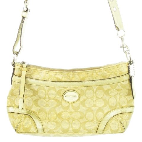 コーチ COACH ショルダーバッグ PVC レザー ロゴ シグネチャー