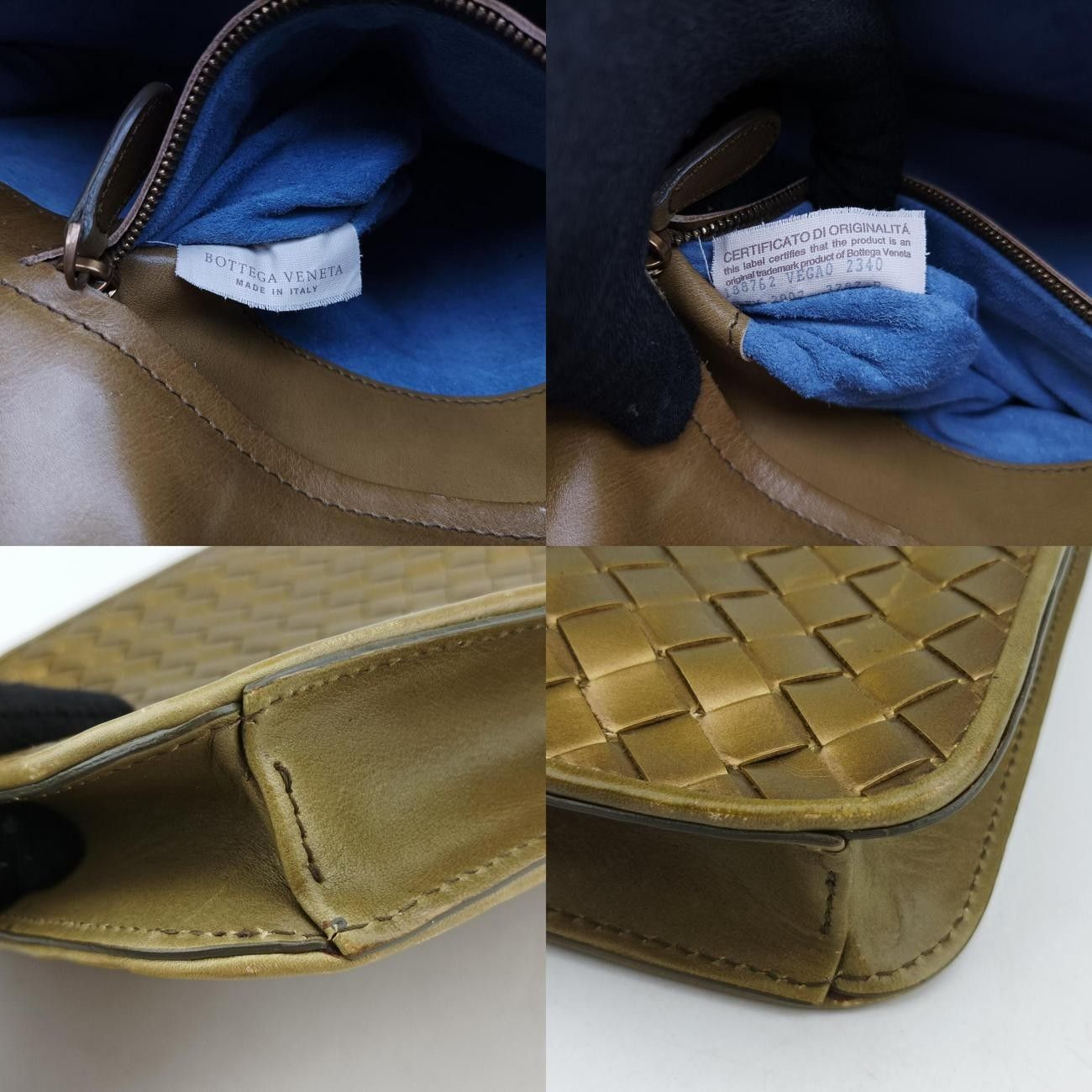 ボッテガヴェネタBottega Venetaイントレチャートゴールドラムスキン188762