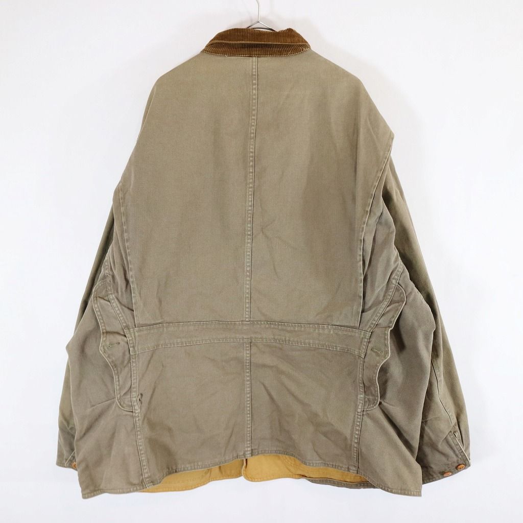 80年代 POLO COUNTRY ポロカントリー ハンティングジャケット  ワーク   リバーシブル オリーブ (メンズ  XL相当) 中古 古着 N7398 80年代 POLO COUNTRY ポロカントリー ハンティングジャケット ワーク